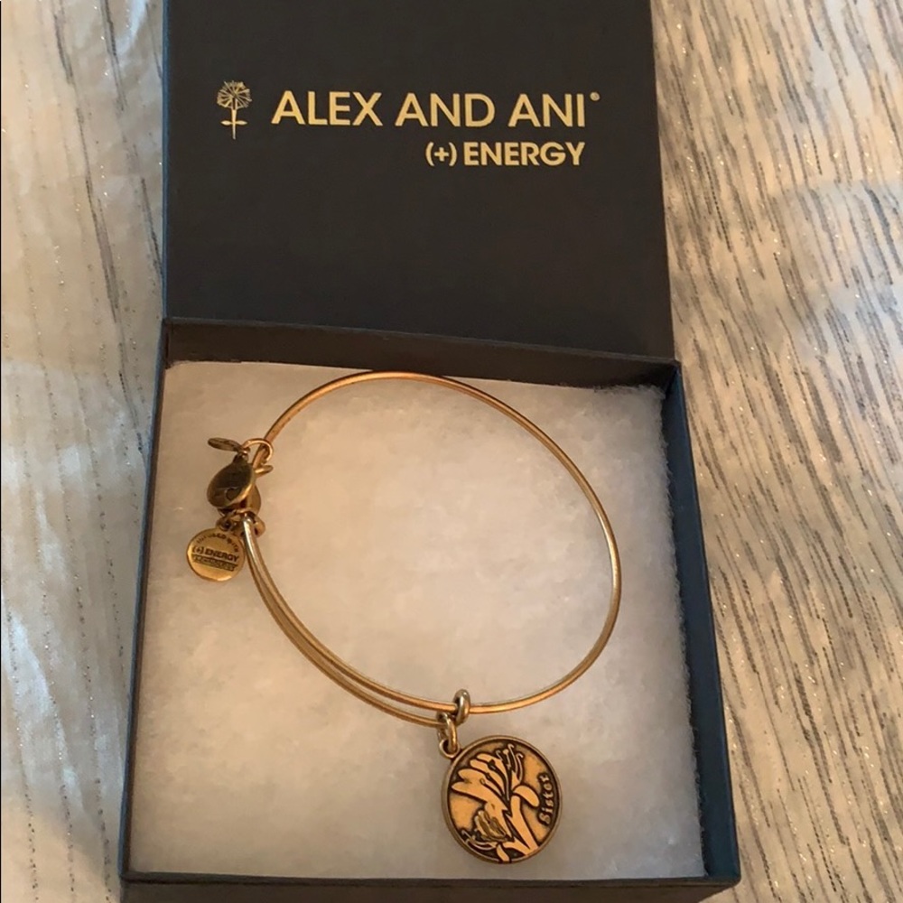 Alex and Ani sister gold bracelet